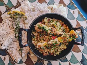 Нашите клиенти 65 mih Пиле шишчета с ананас и кус кус